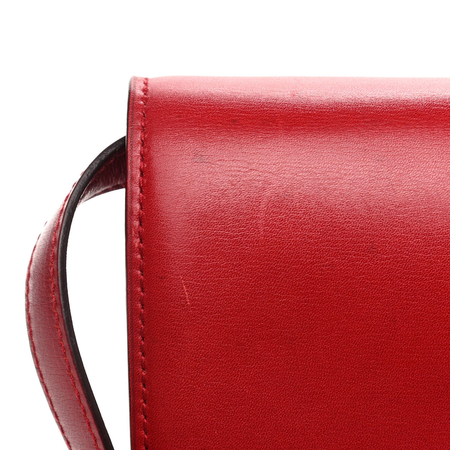 Box Calfskin Medium Classic Box Flap Bag Red
