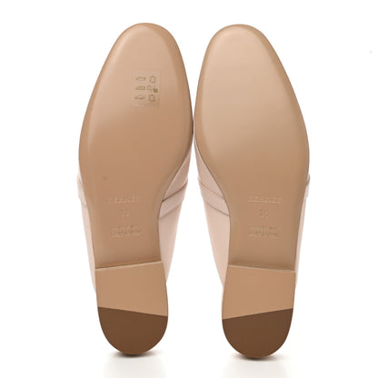 Hermes Goatskin Oz Mules 38 Blanc Poros 5 of 8