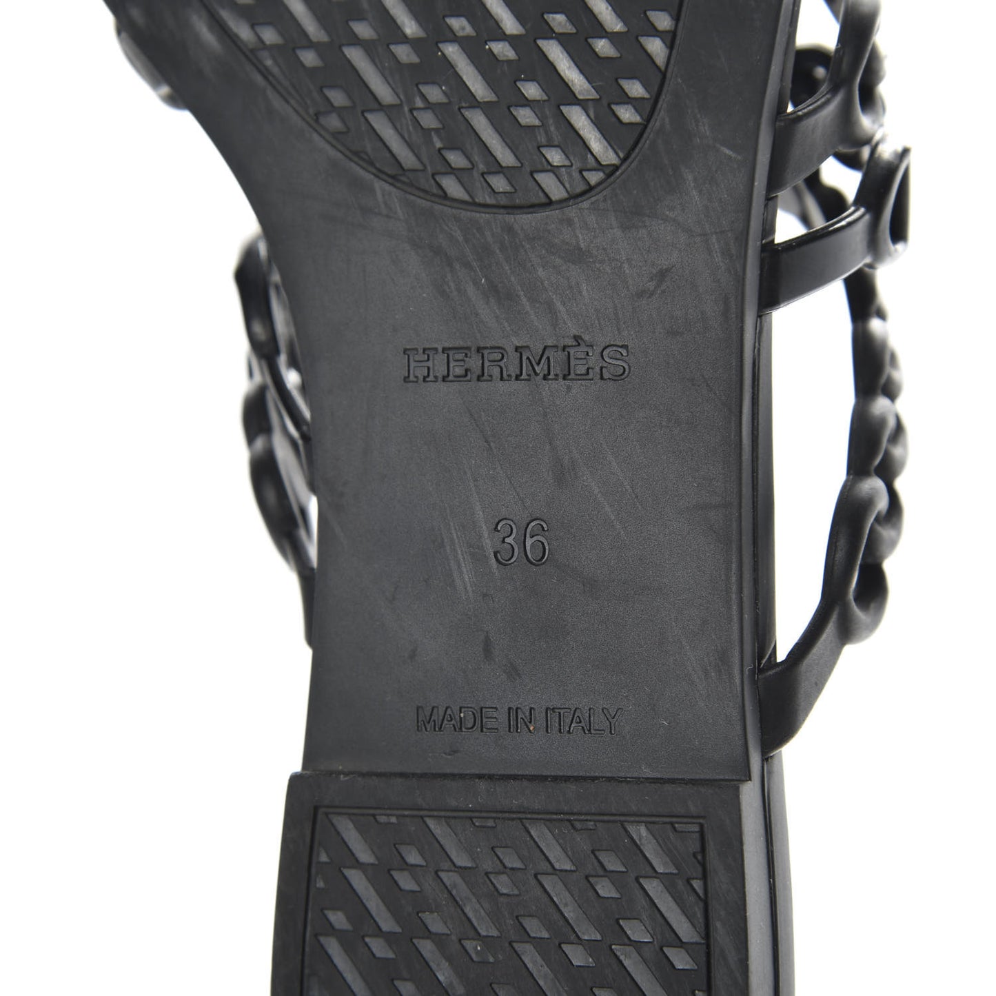 Rubber Chaine d'Ancre Nude Sandals 36 Black