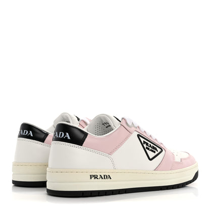 Prada Vitello Sport Spazzolato Rois Rubber Triangle Logo Perforated Womens District Low Top 30mm Sneakers 36 White Alabastro 5 of 16