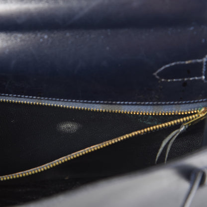 Hermes Box Kelly Retourne 28 Indigo 12 of 38