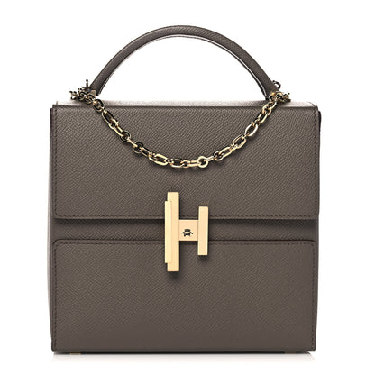 Hermes Epsom Cinhetic Boxy Top Handle Bag Etain 1 of 13