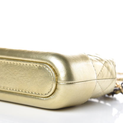 Chanel Metallic Aged Calfskin Quilted Small Gabrielle Clutch With Chain Gold 11 of 13