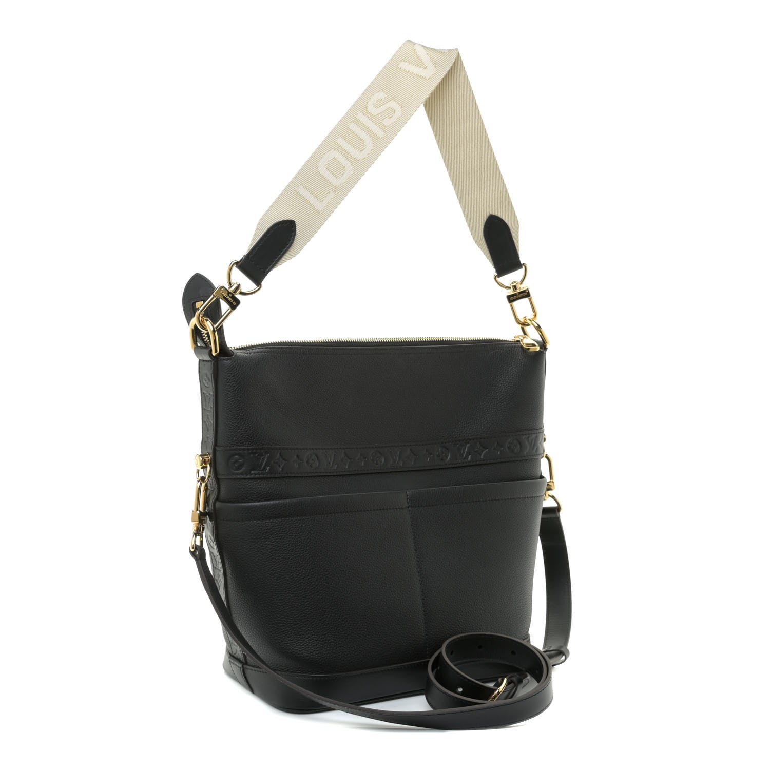 Louis Vuitton Calfskin Cruiser GM Black 3 of 11
