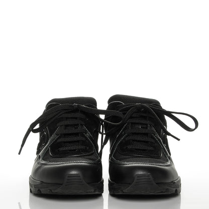 Chanel Suede Calfskin CC Sneakers 36 Black 2 of 8
