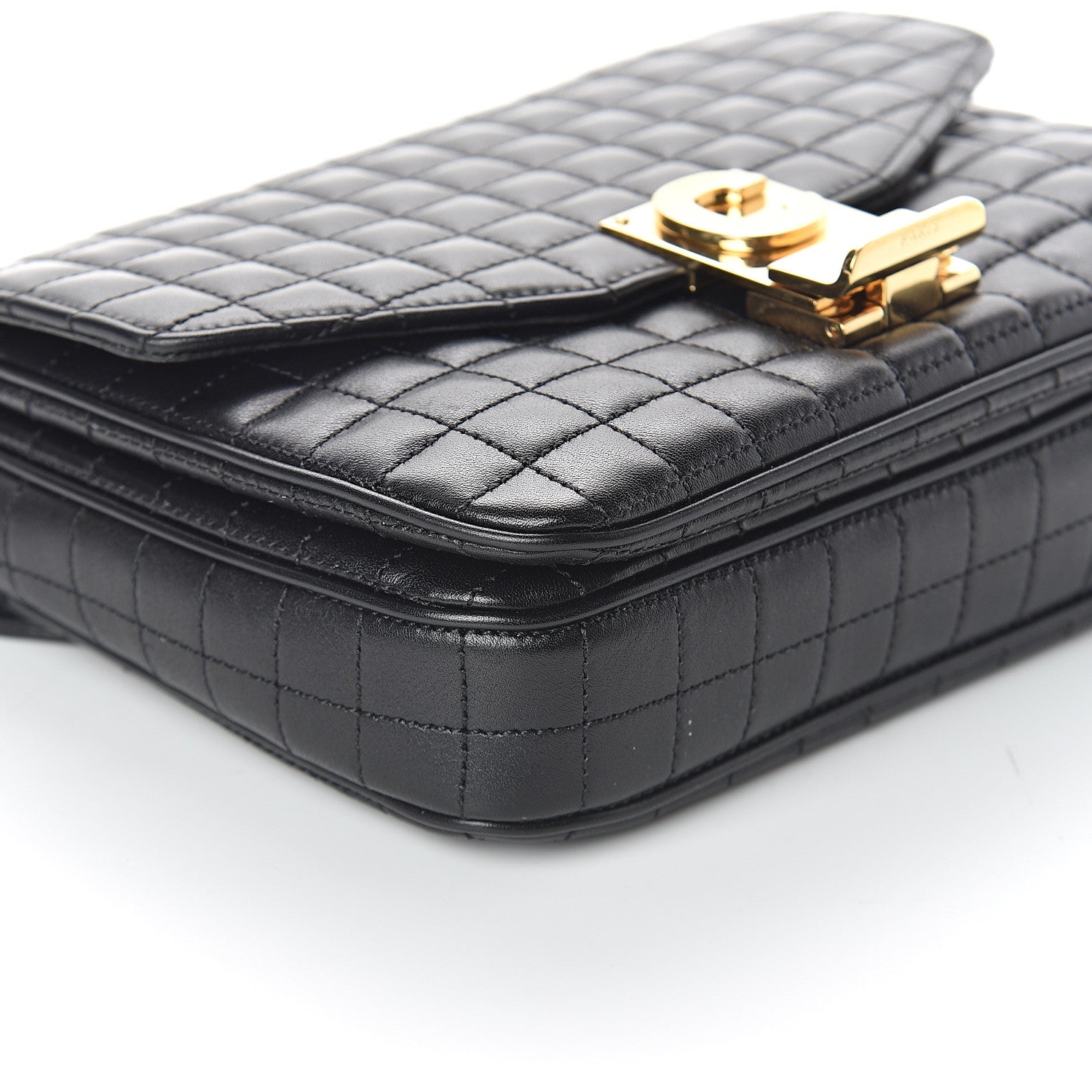 Celine Calfskin Quilted Small C Bag Black 6 of 7
