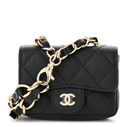Chanel Caviar Quilted Mini Chain Belt Bag Black 1 of 12