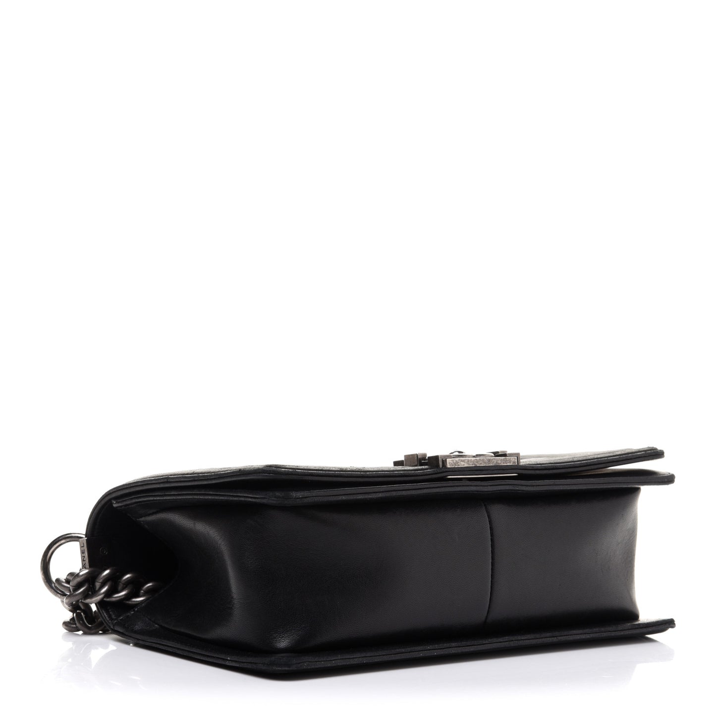 Calfskin Quilted Medium Boy Flap Black