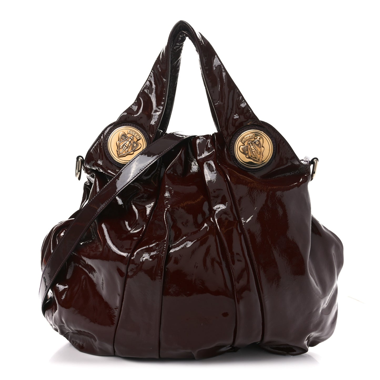 Patent Medium Hysteria Top Handle Bag Bordeaux