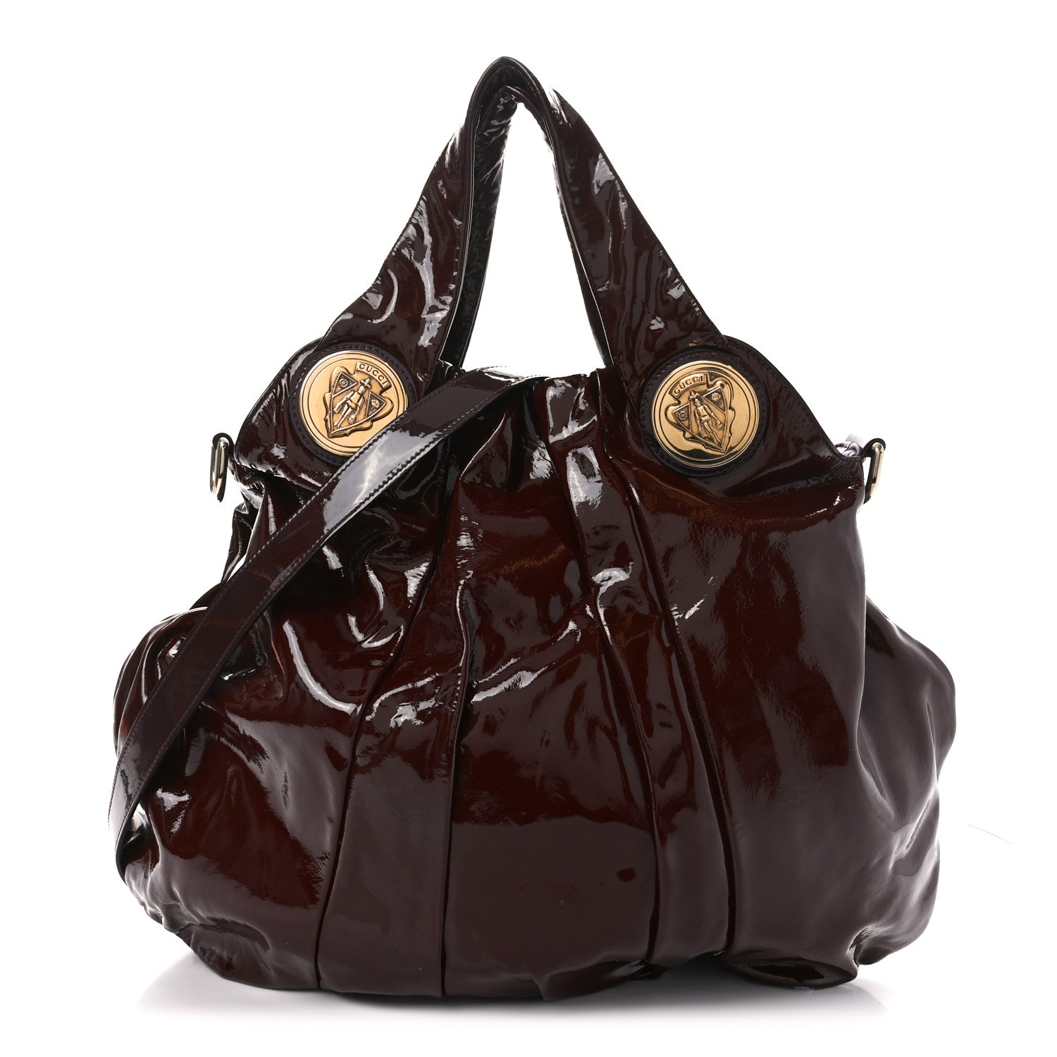 Gucci Patent Medium Hysteria Top Handle Bag Bordeaux 1 of 10