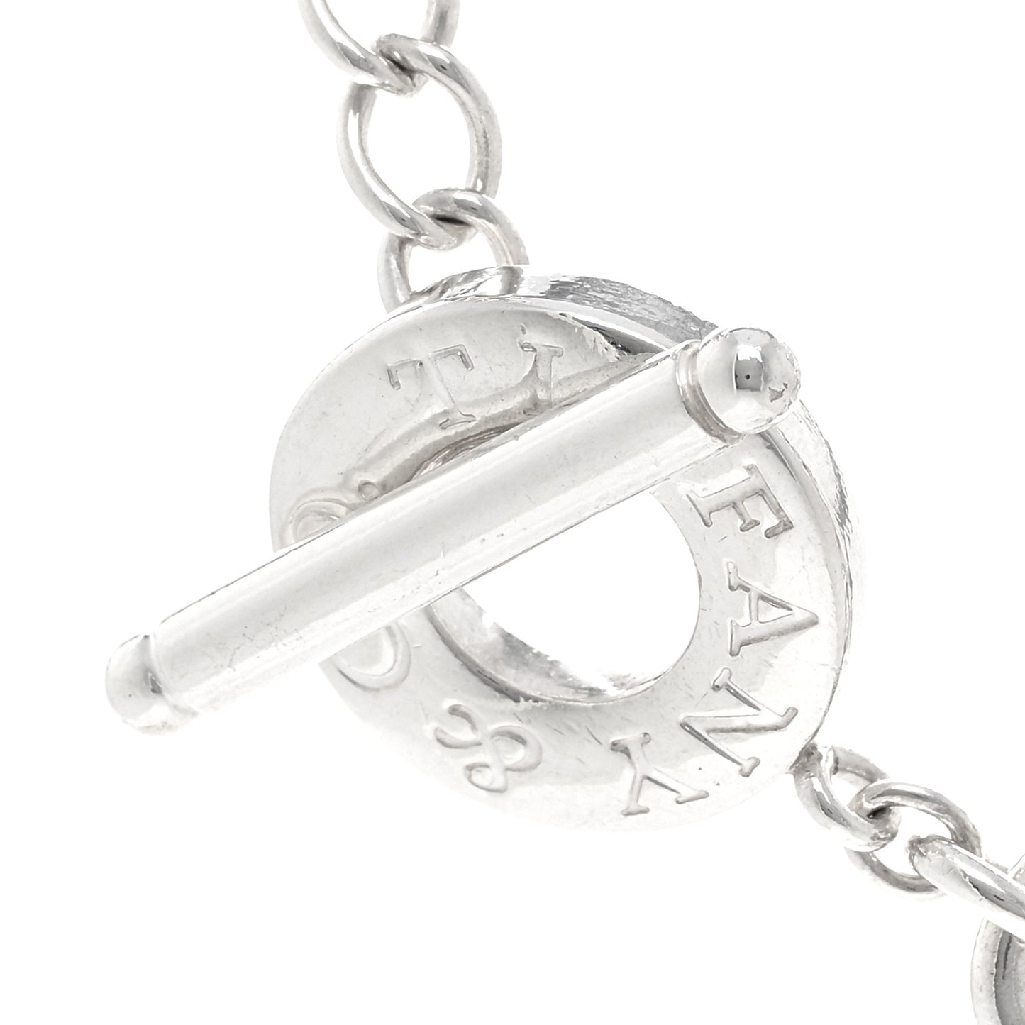 Sterling Silver Heart Tag Toggle Necklace