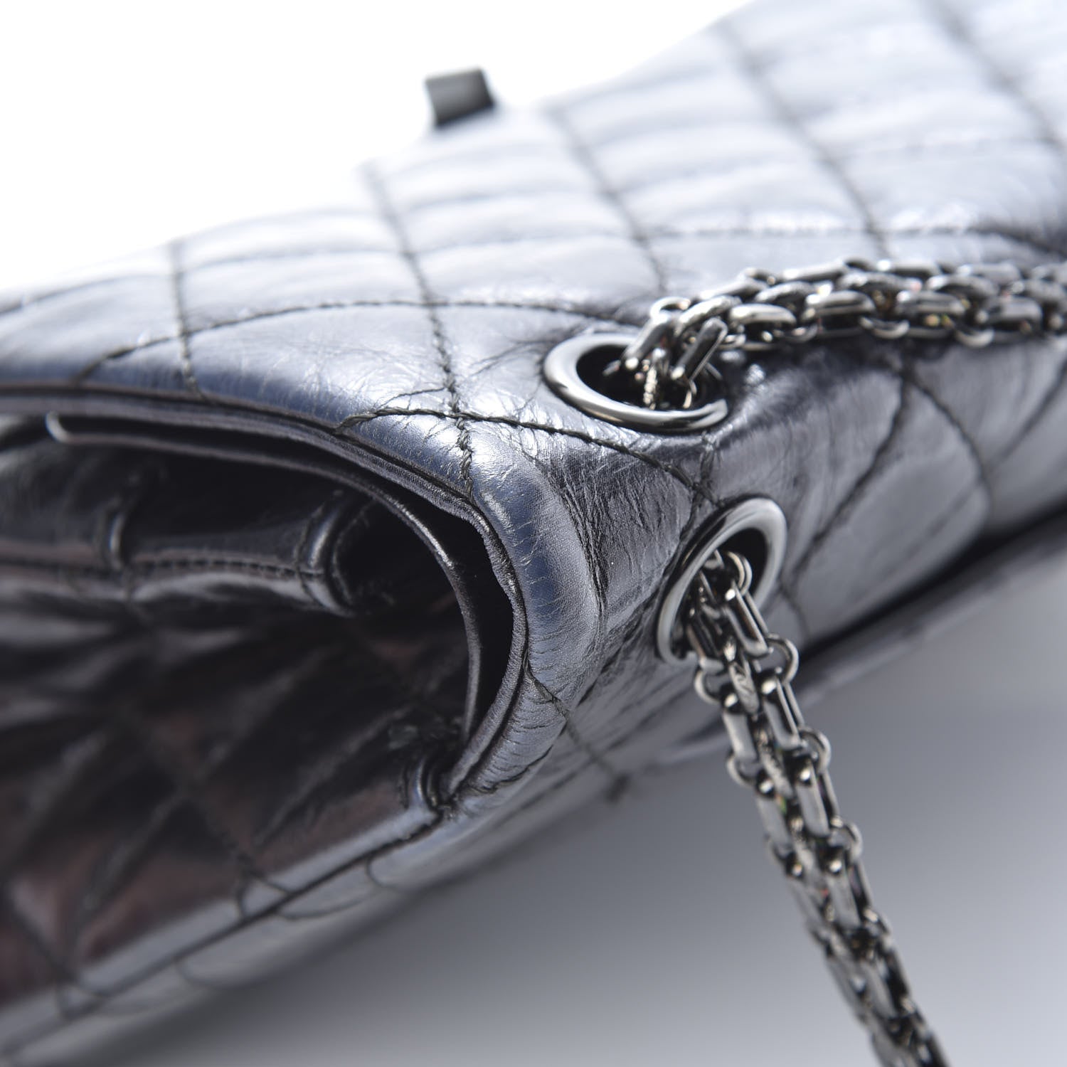 Chanel Aged Calfskin Quilted 2.55 Reissue 226 Flap So Black 15 of 16