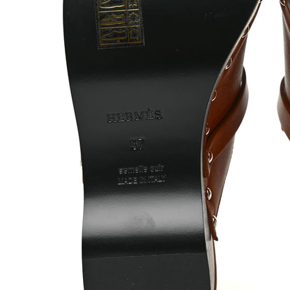 Hermes Calfskin Calya Mules 37 Naturel 7 of 8