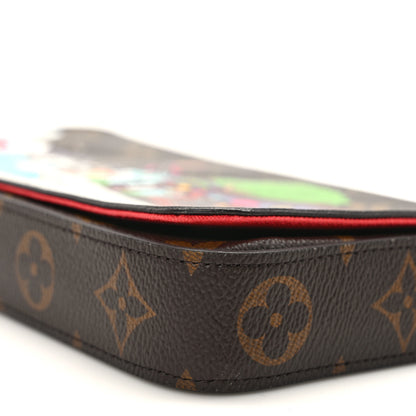 Louis Vuitton Monogram 2022 Christmas Animation China Chengdu Pochette Felicie Chain Wallet Red 10 of 10