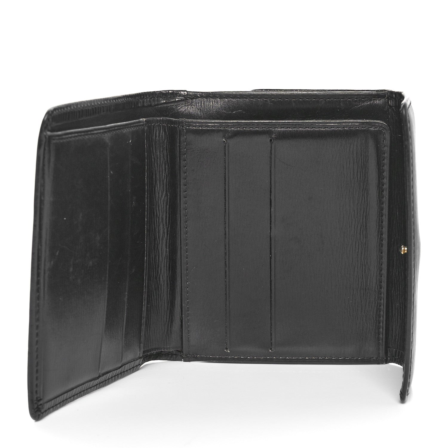 Louis Vuitton Epi Elise Wallet Black 5 of 9