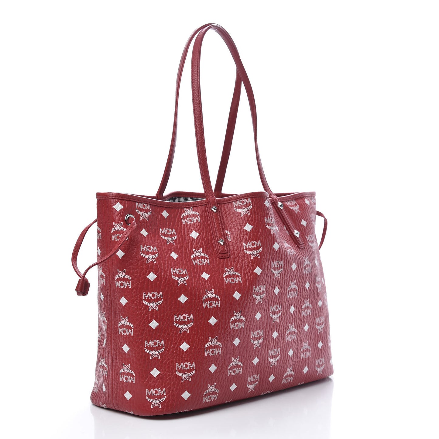 Visetos Medium Liz Reversible Shopper Tote Ruby Red