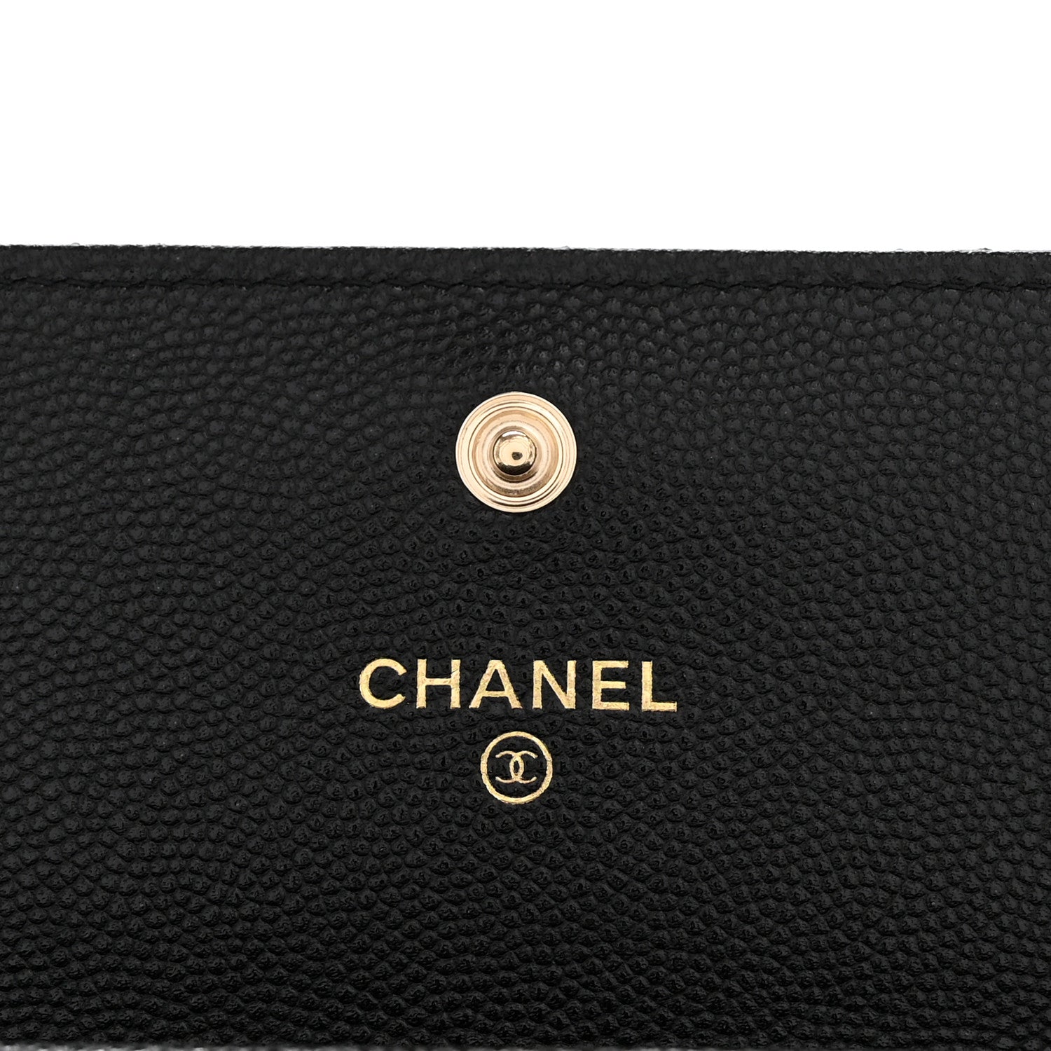 Chanel Caviar Quilted Crystal CC Large Gusset Flap Wallet Black 6 of 8