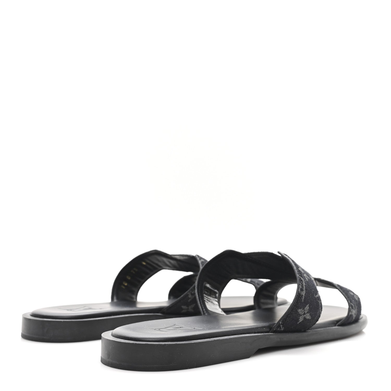 Louis Vuitton Monogram Denim Mens LV Oasis Mules 8.5 Black 5 of 9