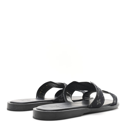 Louis Vuitton Monogram Denim Mens LV Oasis Mules 8.5 Black 5 of 9