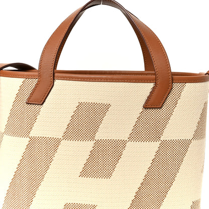 Hermes Swift Toile H Cabas H En Biais 27 Ecru Naturel Gold 8 of 10