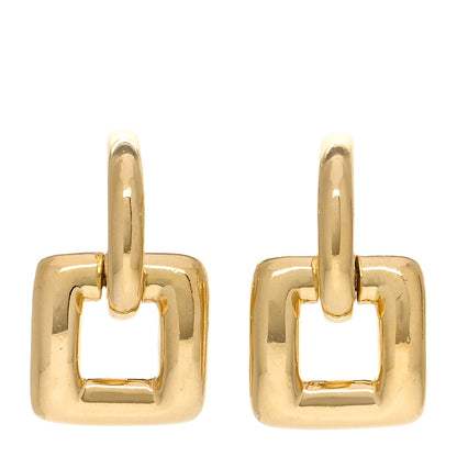 Tiffany 18K Yellow Gold Square Door Knocker Earrings 1 of 4