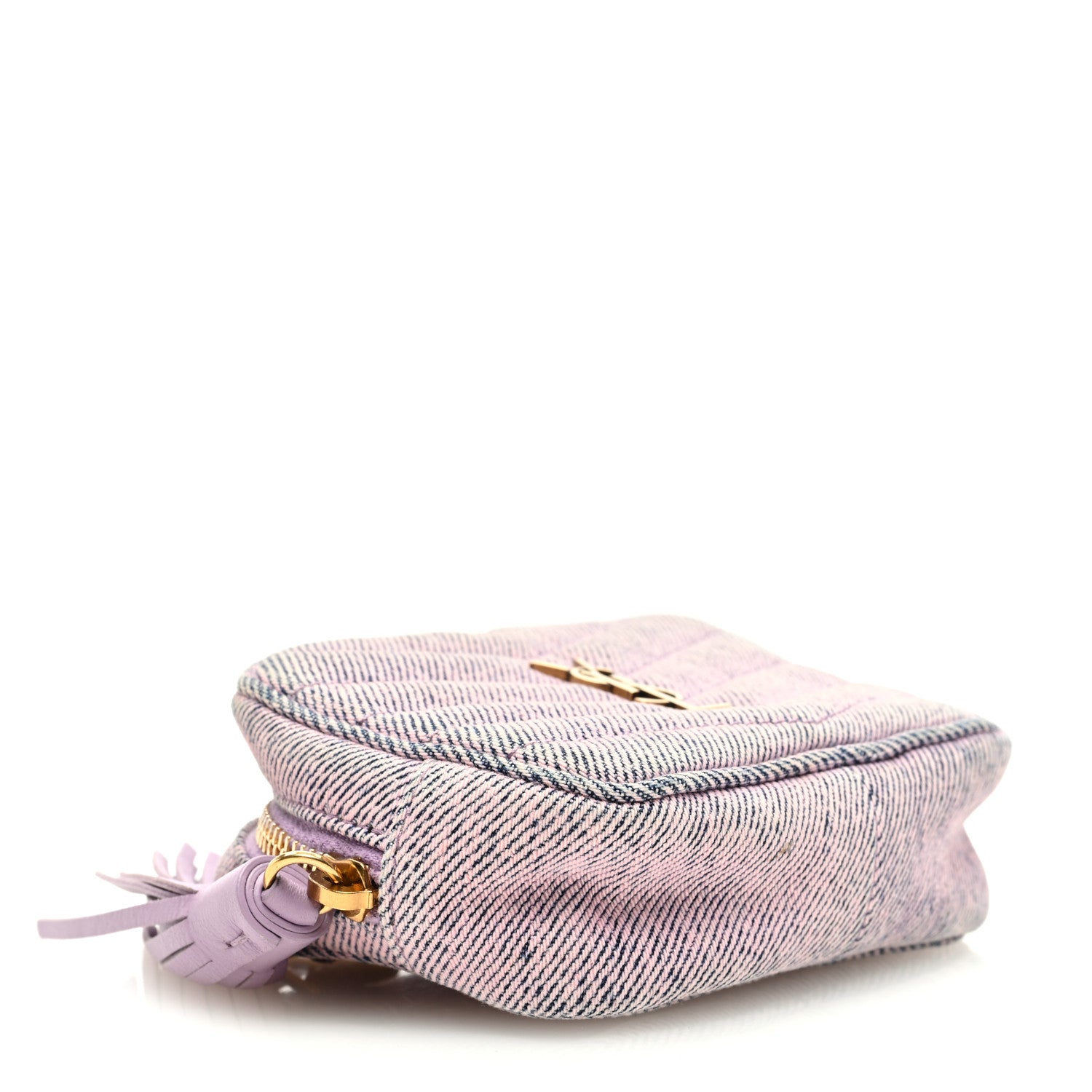 Saint Laurent Denim Matelasse Monogram Lou Belt Bag Washed Purple 4 of 10