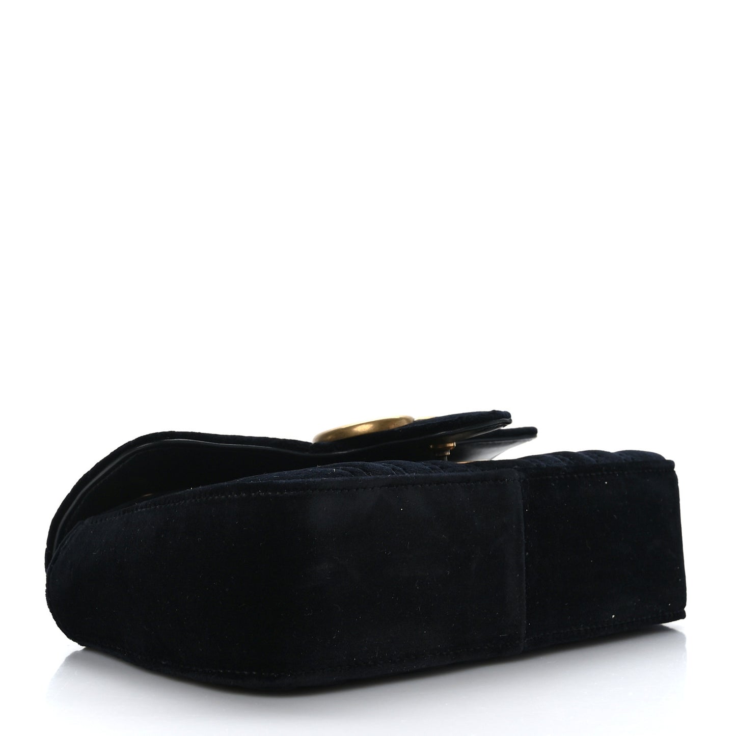 Velvet Matelasse Mini GG Marmont Shoulder Bag Black