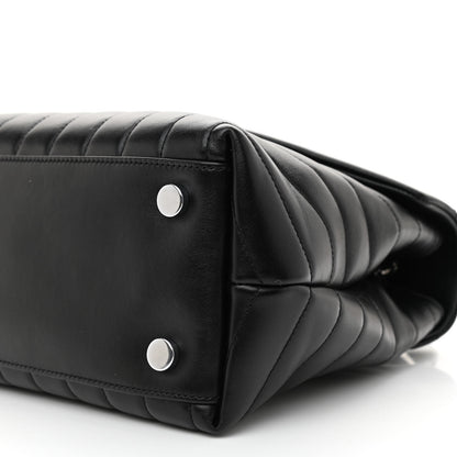 Saint Laurent Calfskin Y Quilted Monogram Medium Loulou Satchel Black 8 of 8