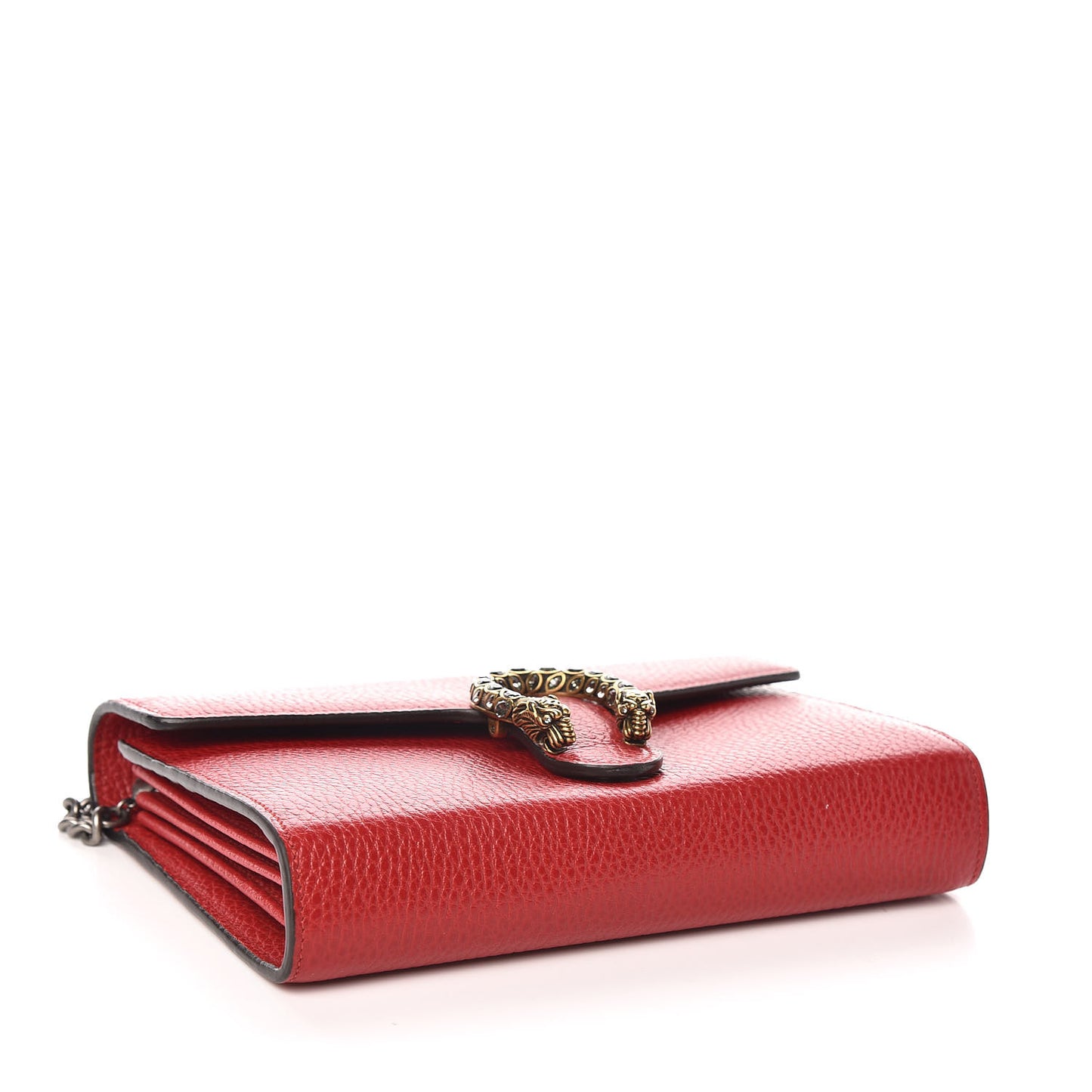 Calfskin Mini Dionysus Chain Wallet Hibiscus Red