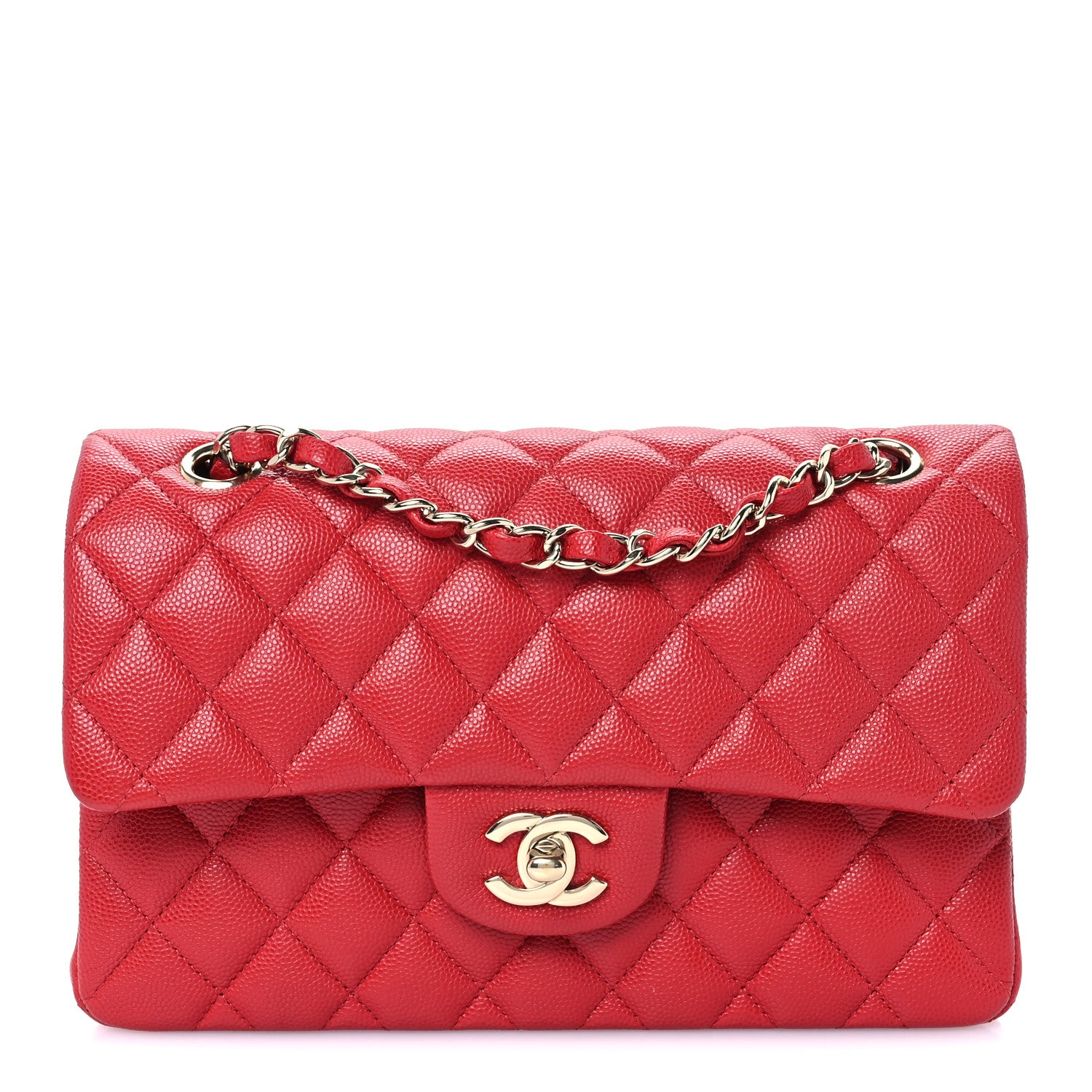 Chanel Caviar Quilted Small Double Flap Red 1 of 11