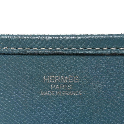Hermes Taurillon Clemence Evelyne II PM Blue Jean 6 of 9