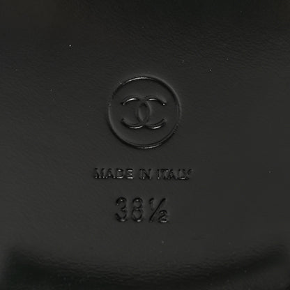 Chanel Calfskin Lace Up CC Combat Boots 38.5 Black 6 of 11