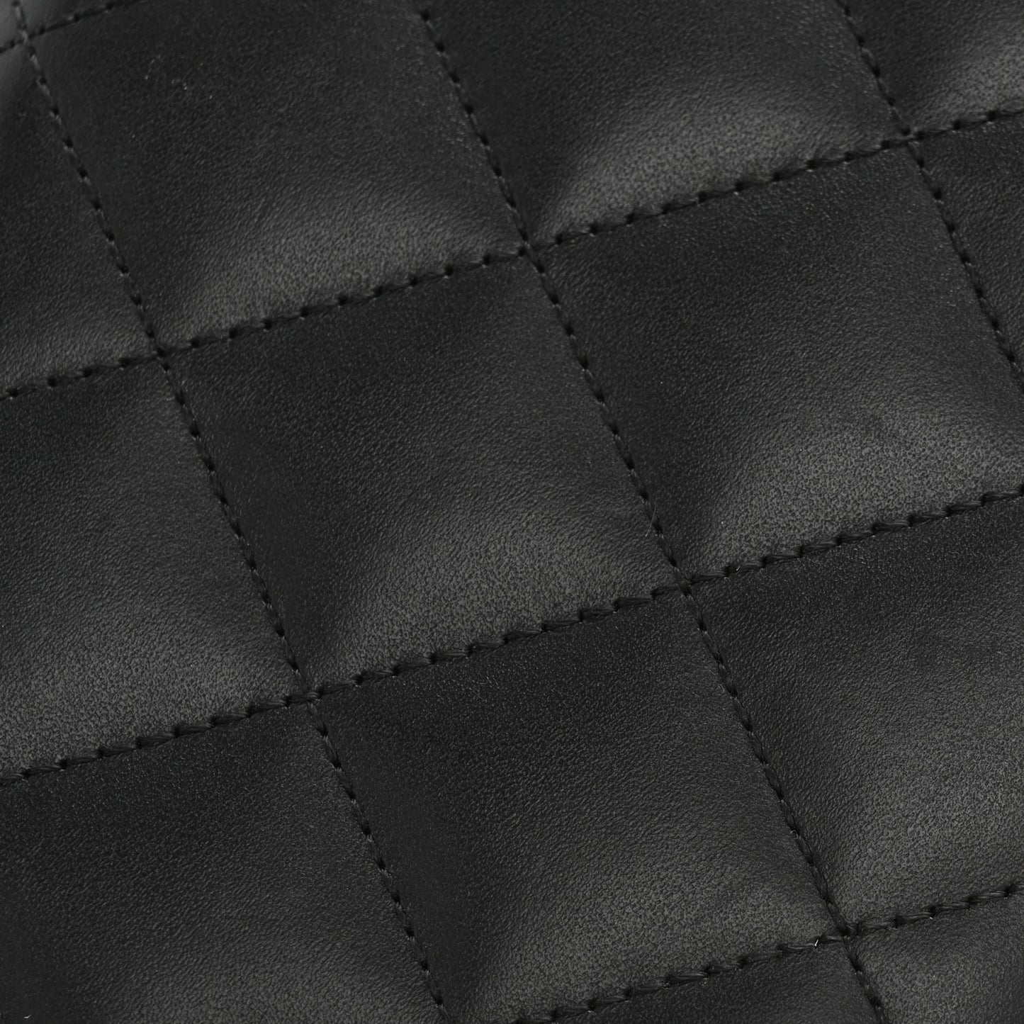 Calfskin Quilted Cambon Long Double Wallet Black