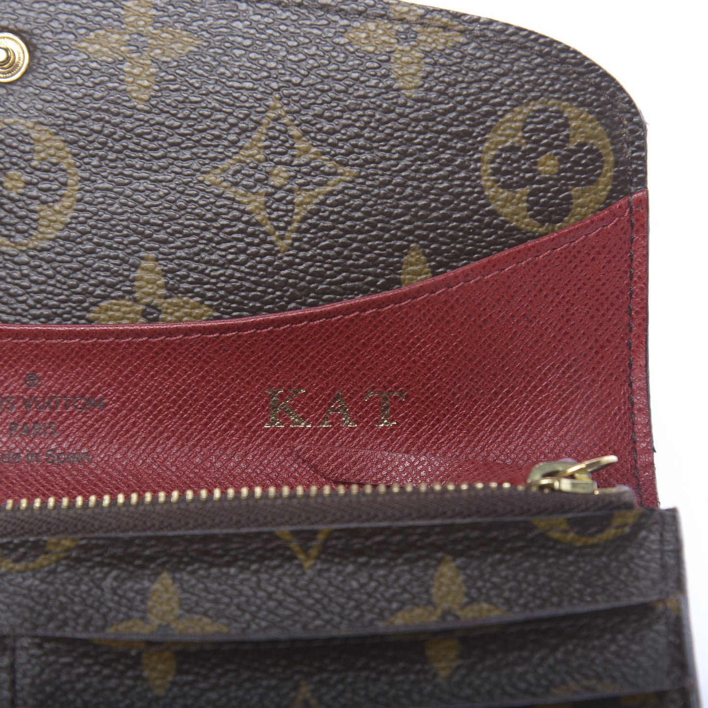 Monogram Emilie Wallet Red