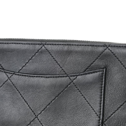 Chanel Lambskin Quilted Cosmetic Case With Strap So Black 11 of 13