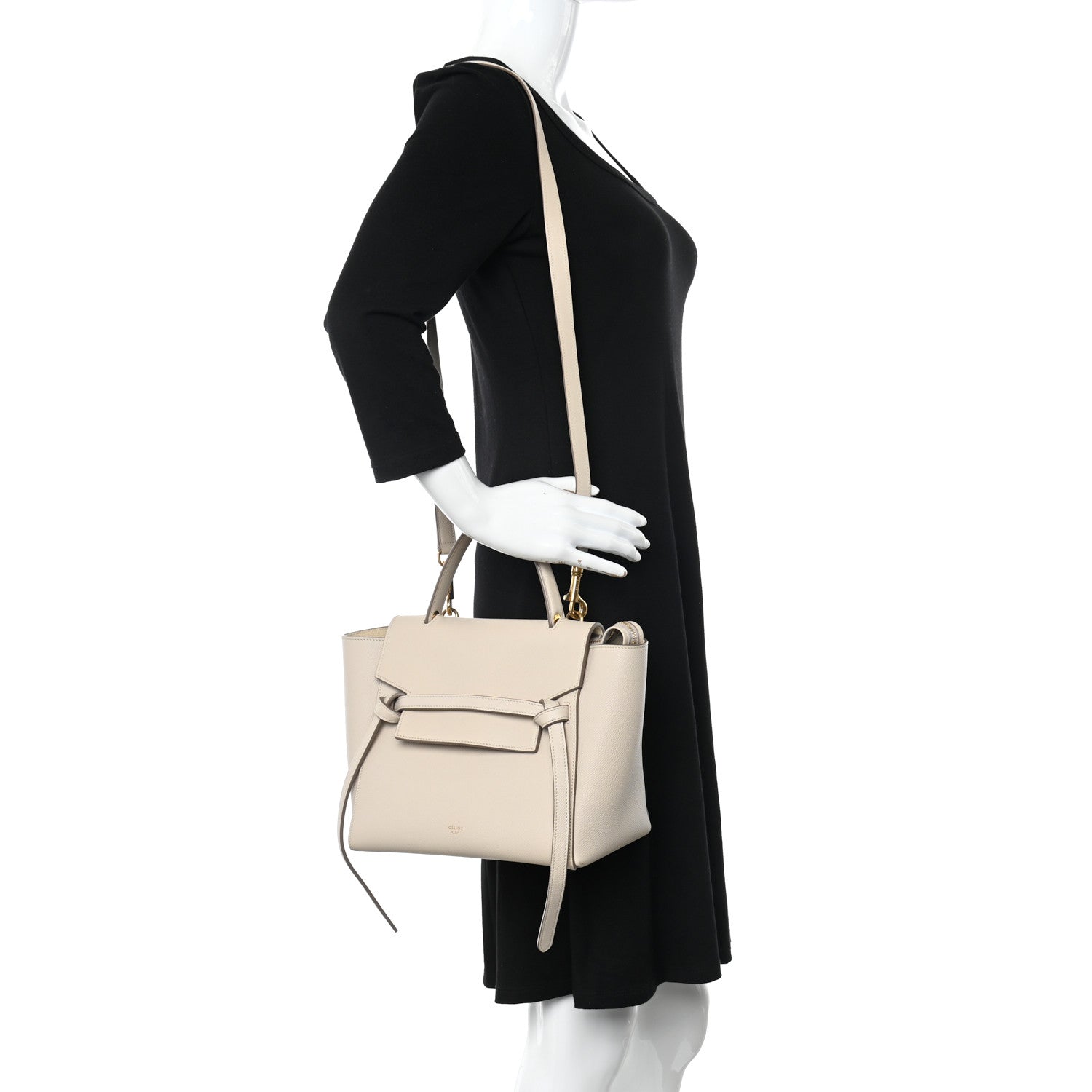 Celine Grained Calfskin Micro Belt Bag Light Taupe 2 of 17