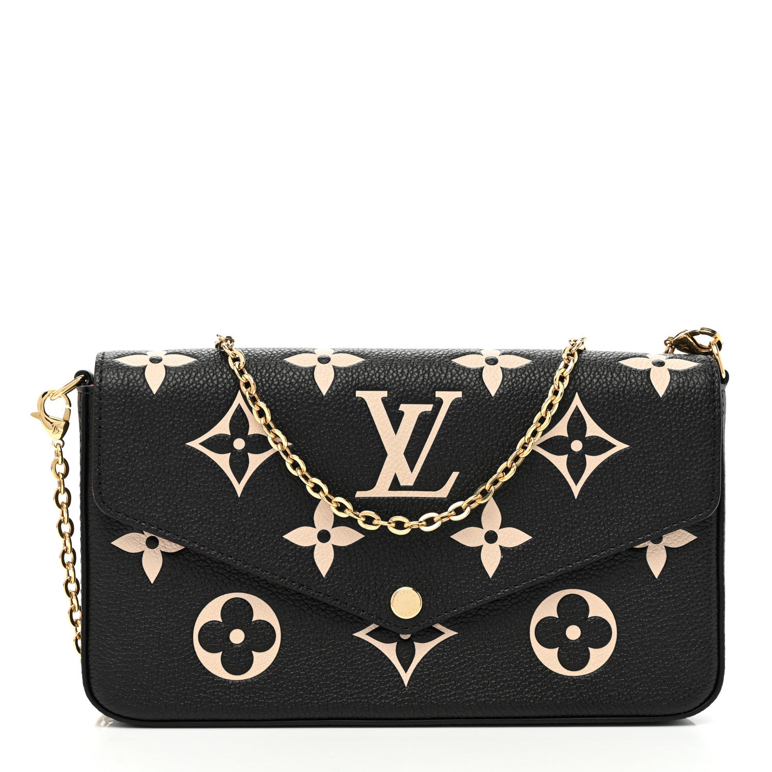 Louis Vuitton Empreinte Monogram Giant Felicie Pochette Black Beige 3 of 11
