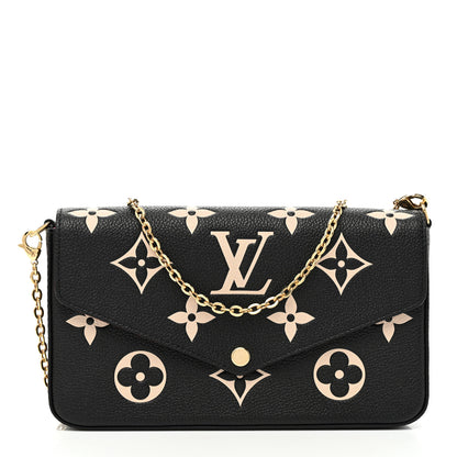 Louis Vuitton Empreinte Monogram Giant Felicie Pochette Black Beige 3 of 11