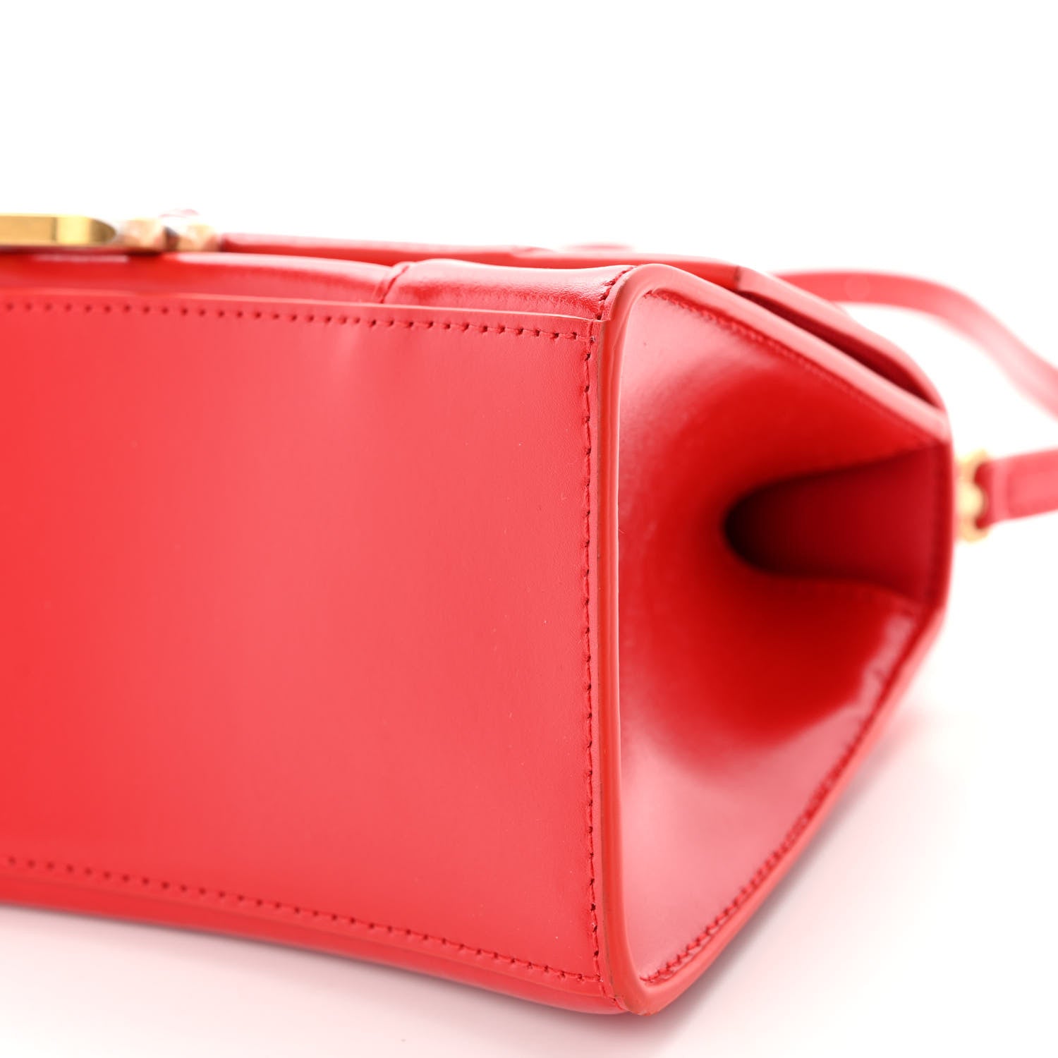 Balenciaga Shiny Box Calfskin Small Hourglass Top Handle Bag Bright Red 9 of 9