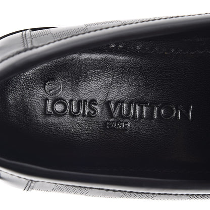 Louis Vuitton Mens Damier Infini Santiago Loafers 8 Black 7 of 8