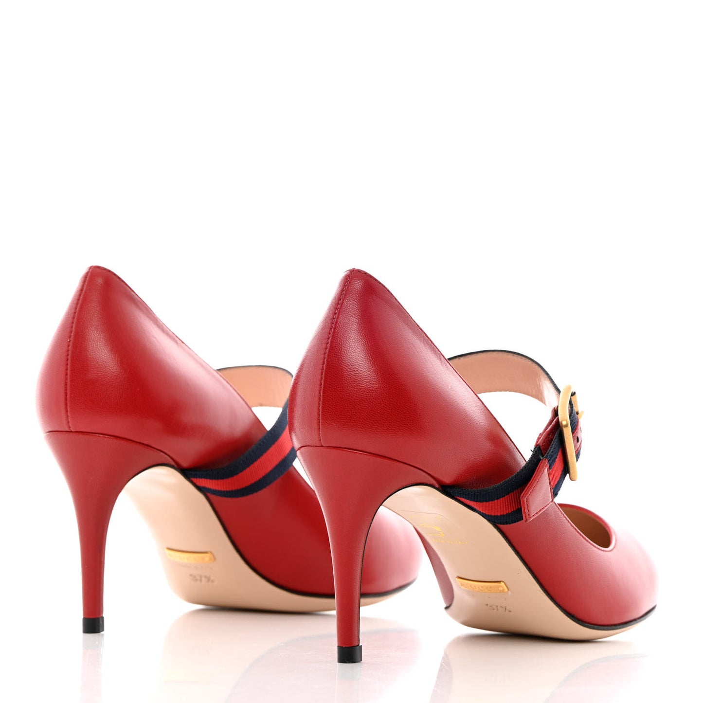 Malaga Kid Sylvie Web Mid Heel Pumps 37.5 Hibiscus Red