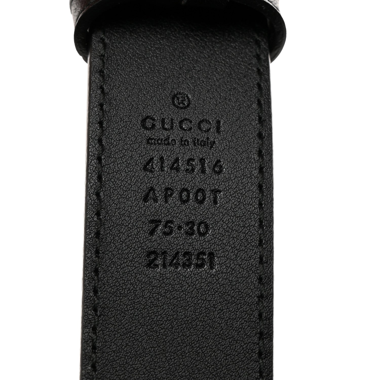 Gucci Calfskin Double G 30mm Belt 75 30 Black 3 of 5