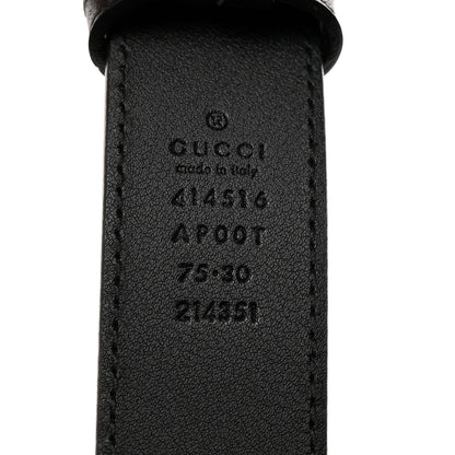 Gucci Calfskin Double G 30mm Belt 75 30 Black 3 of 5