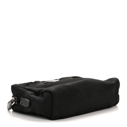 Prada Tessuto Nylon Vela Saffiano Necessaire Wristlet Pouch Black 4 of 10