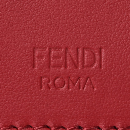 Fendi Vitello Century F is Fendi Bi-Color FF 1974 Embossed Small Kan I Shoulder Bag Fragola Maya Black 8 of 8