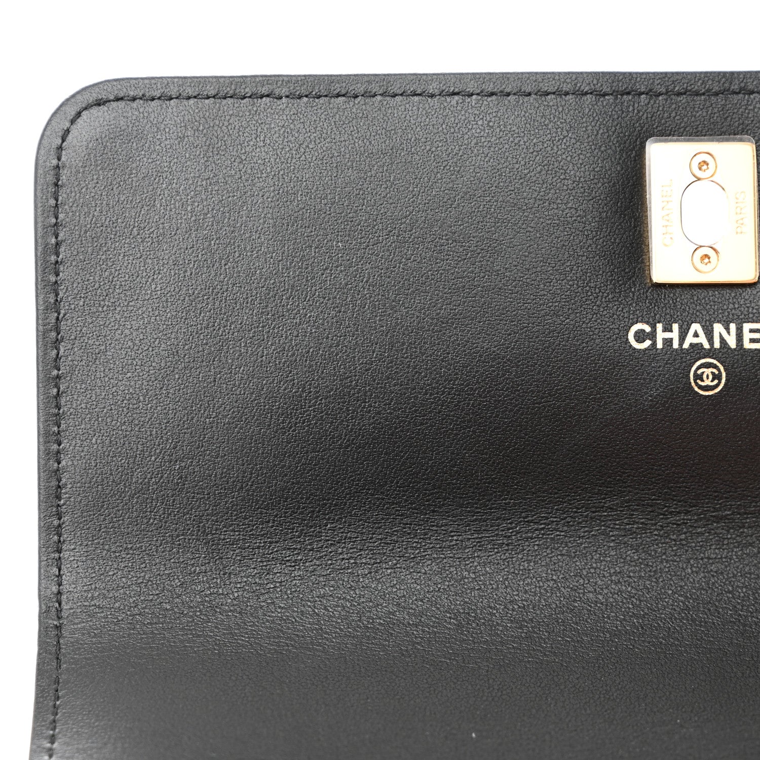 Chanel Shiny Caviar Quilted Flap Charm Wallet On Chain WOC Black 12 of 13
