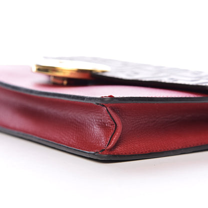 Fendi Vitello Cruise F is Fendi FF 1974 Embossed Medium Envelope Wallet On Chain Fragola Maya Black 17 of 18