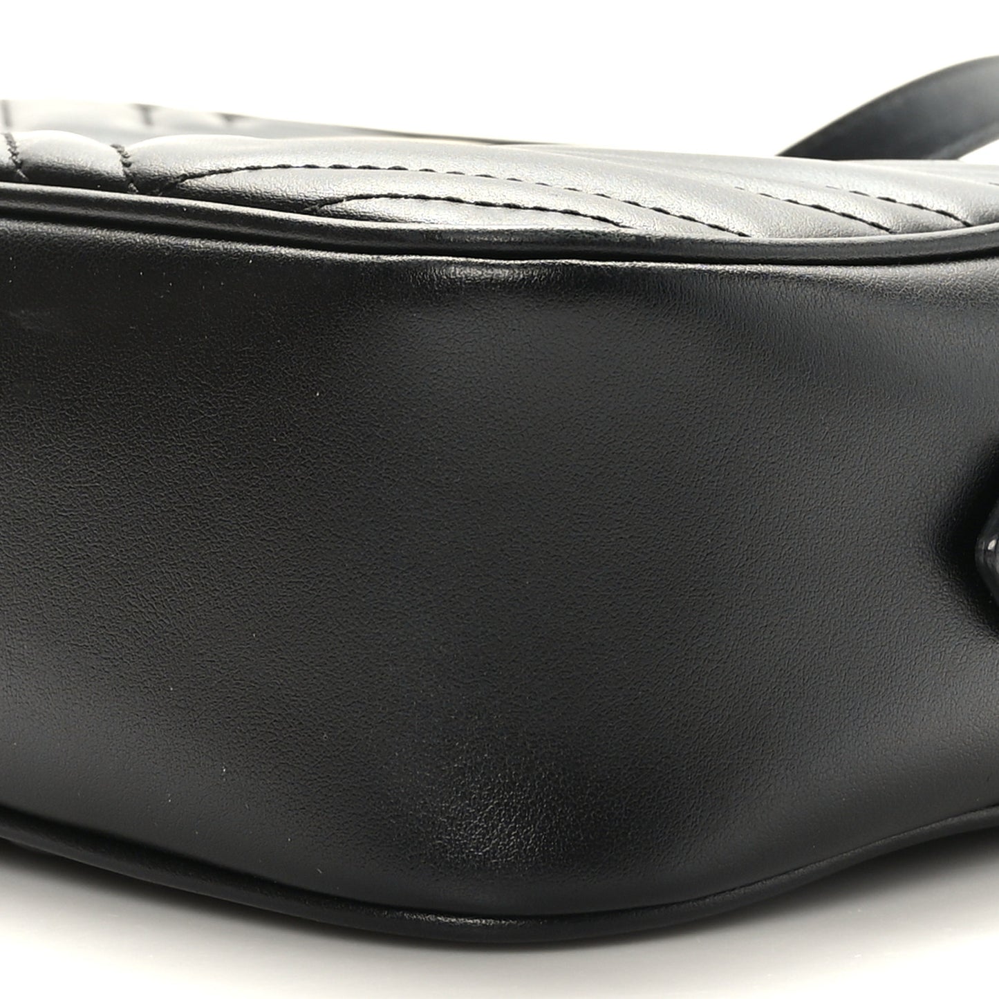 Calfskin Matelasse Small GG Marmont Chain Shoulder Bag Black