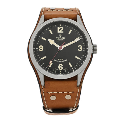 TUDOR Stainless Steel Calfskin 41mm Tudor Heritage Ranger Automatic Watch Black 79910 1 of 5