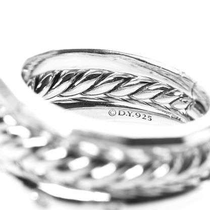David Yurman Sterling Silver Diamond 9mm Stax Narrow Ring 49 5 4 of 4